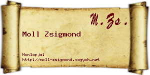 Moll Zsigmond névjegykártya