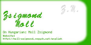 zsigmond moll business card